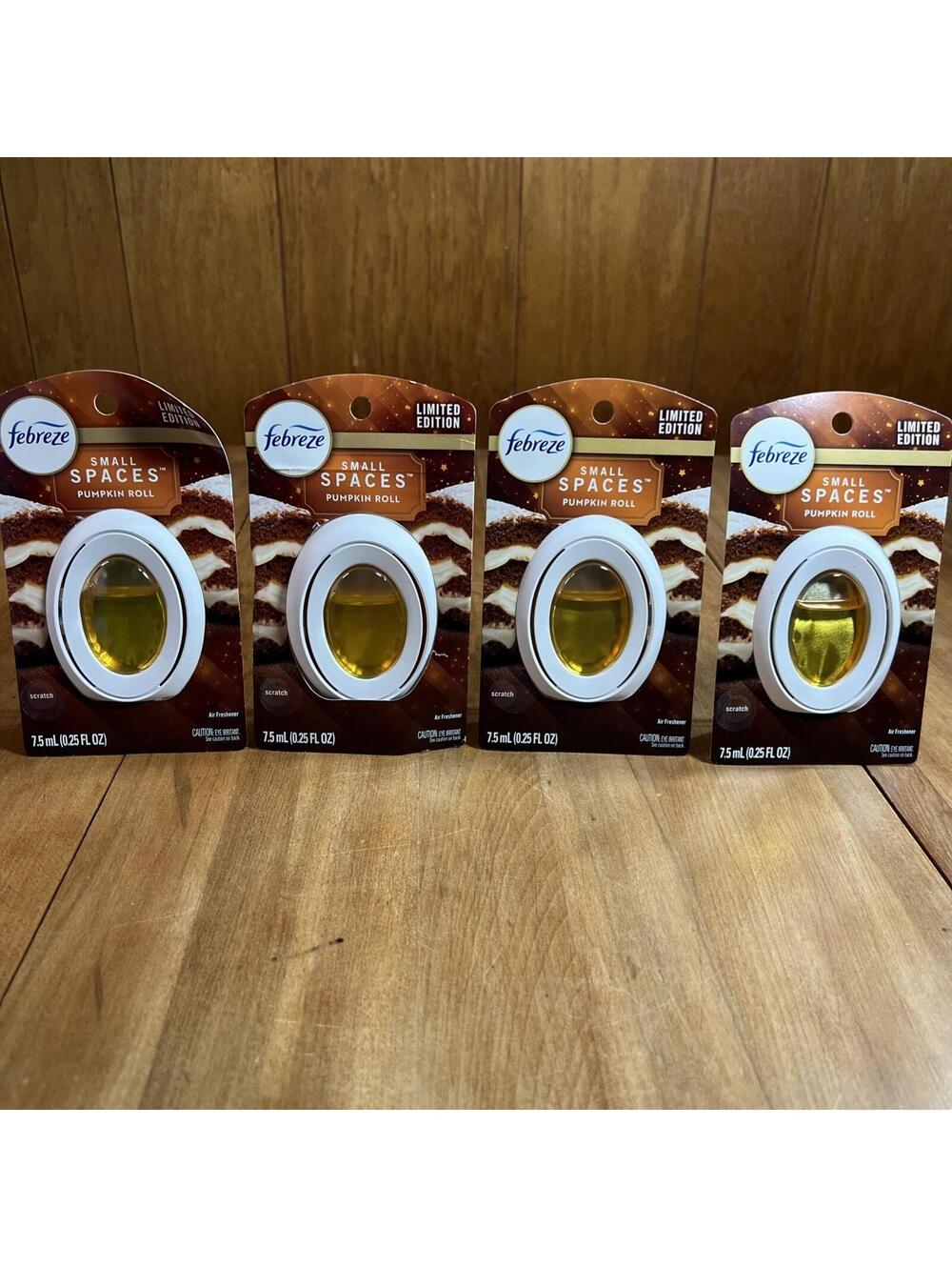 New Febreze Small Spaces Pumpkin Patch LIMITED EDITION Air Freshener, Set Of 4